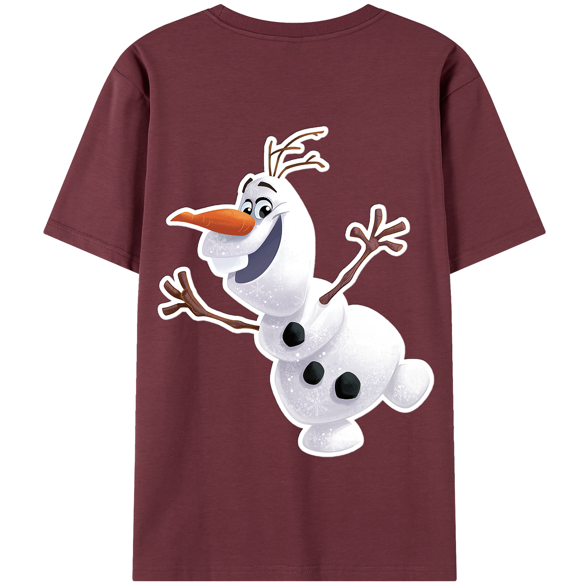 （画像用） アナと雪の女王 アンナ エルサ Frozen Anna Elsa 綿100％半袖Tシャツ（背面プリント）